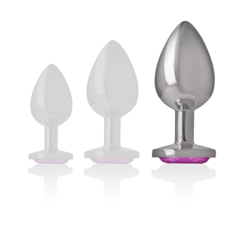 Intense Anal Toys Aluminum Metal Anal Plug Heart Size - 20