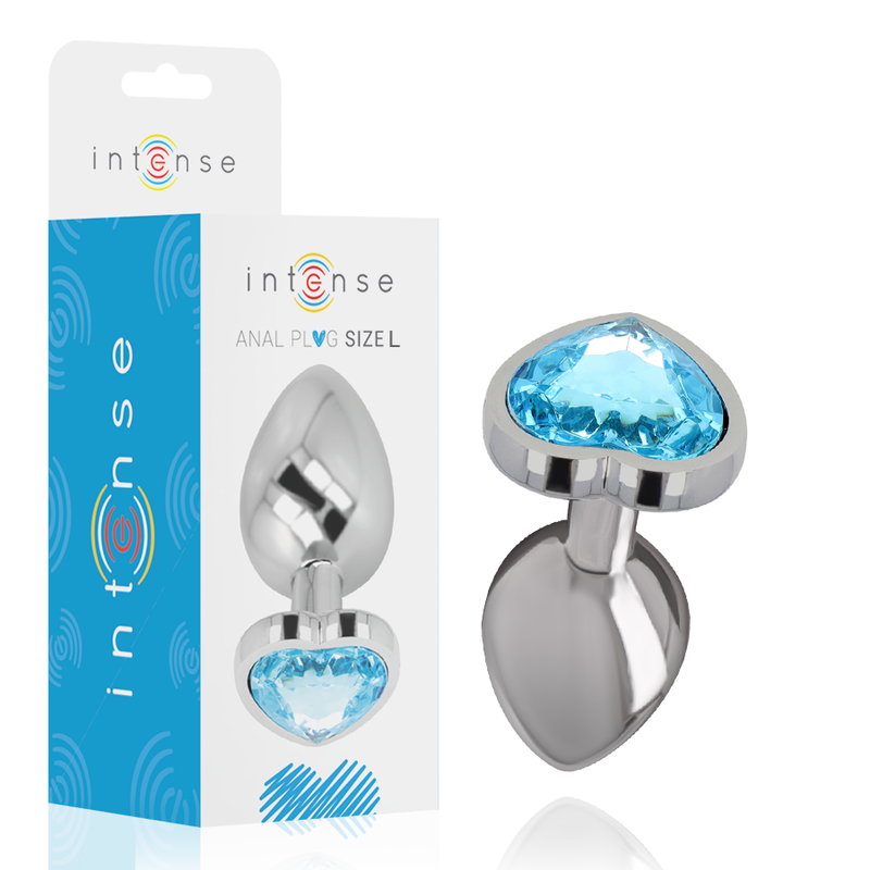 Intense Anal Toys Aluminum Metal Anal Plug Heart Size - 3