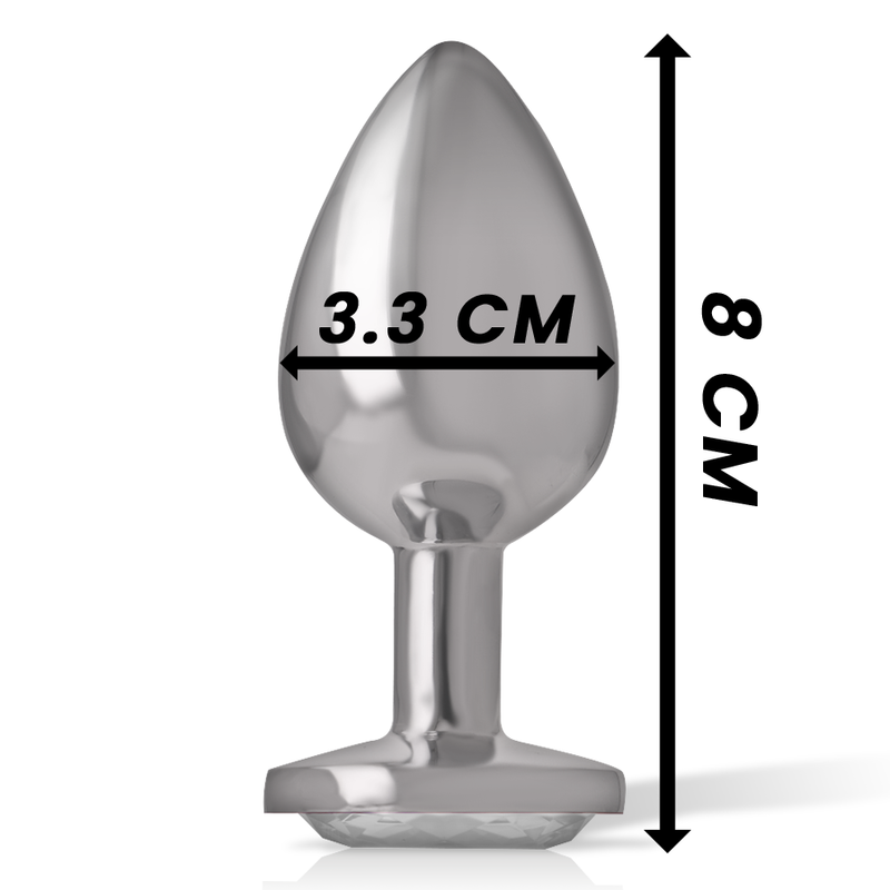 Intense Anal Toys Aluminum Metal Anal Plug Heart Size - 11