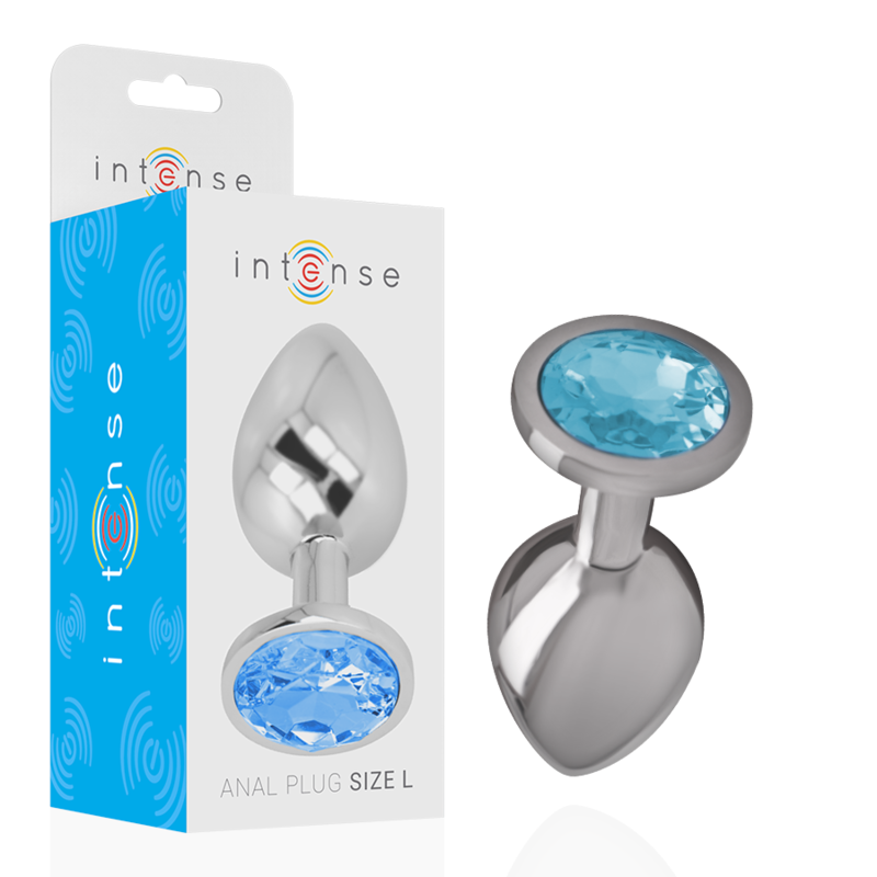 Intense Anal Toys Aluminum Metal Anal Plug With Crystal Size - 7