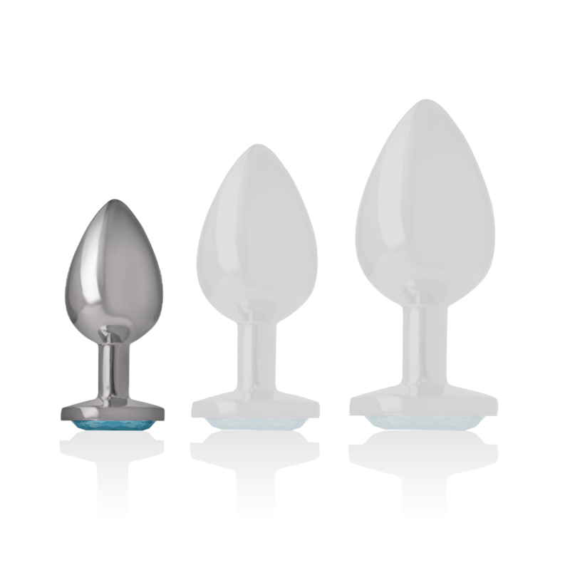 Intense Anal Toys Aluminum Metal Anal Plug With Crystal Size - 13