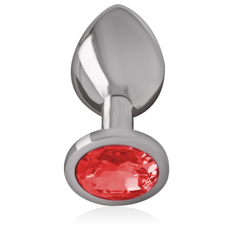 Intense Anal Toys Aluminum Metal Anal Plug With Crystal Size - 18