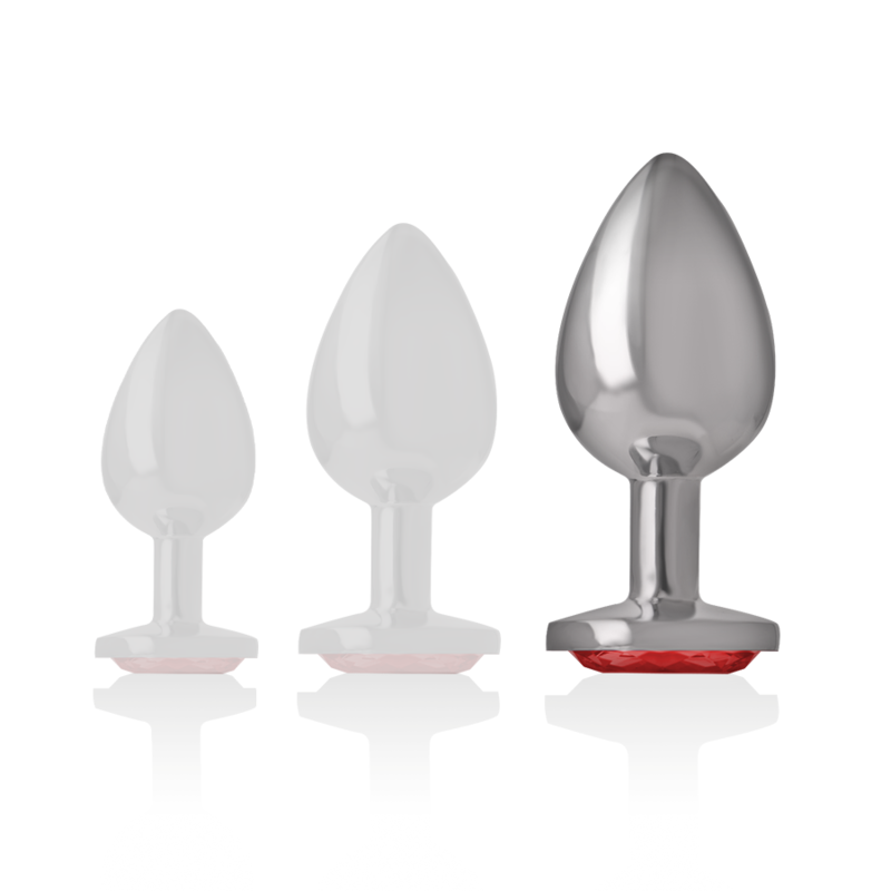 Intense Anal Toys Aluminum Metal Anal Plug With Crystal Size - 41