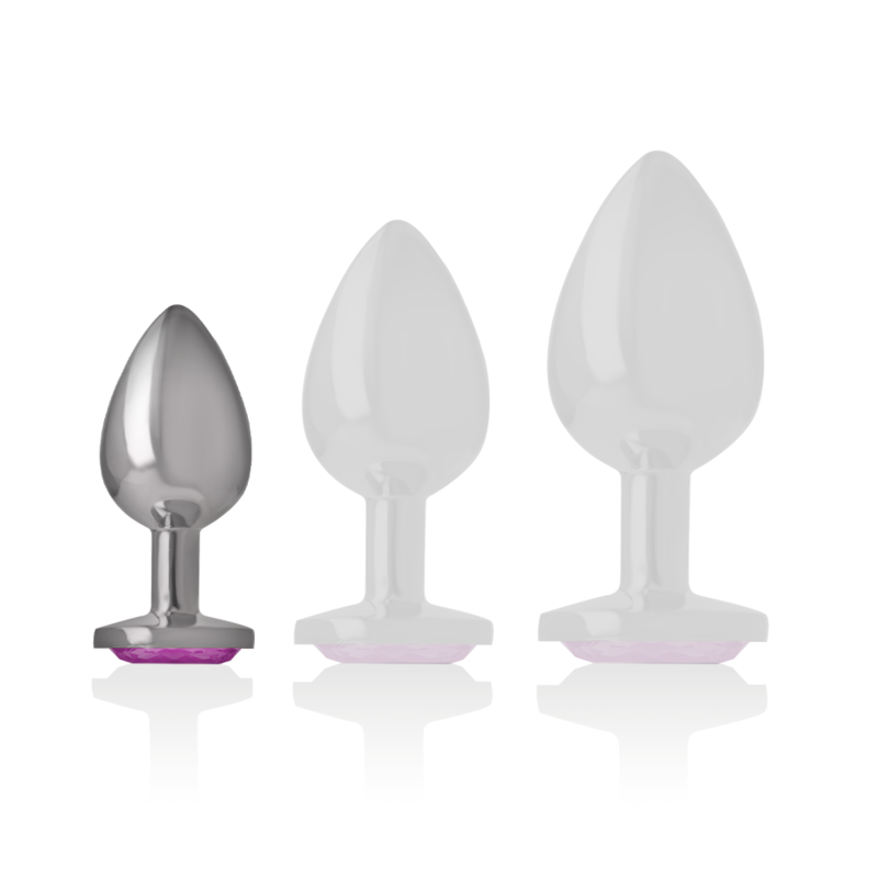 Intense Anal Toys Aluminum Metal Anal Plug With Crystal Size - 17