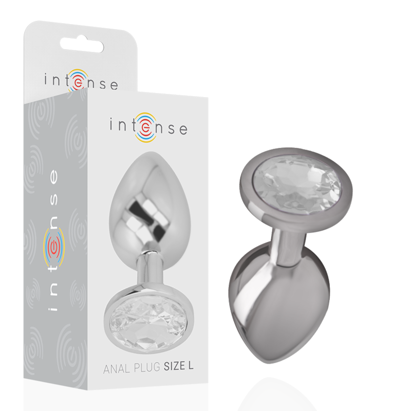Intense Anal Toys Aluminum Metal Anal Plug With Crystal Size - 9