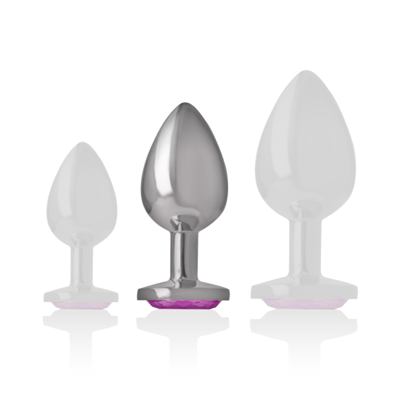 Intense Anal Toys Aluminum Metal Anal Plug With Crystal Size - 33