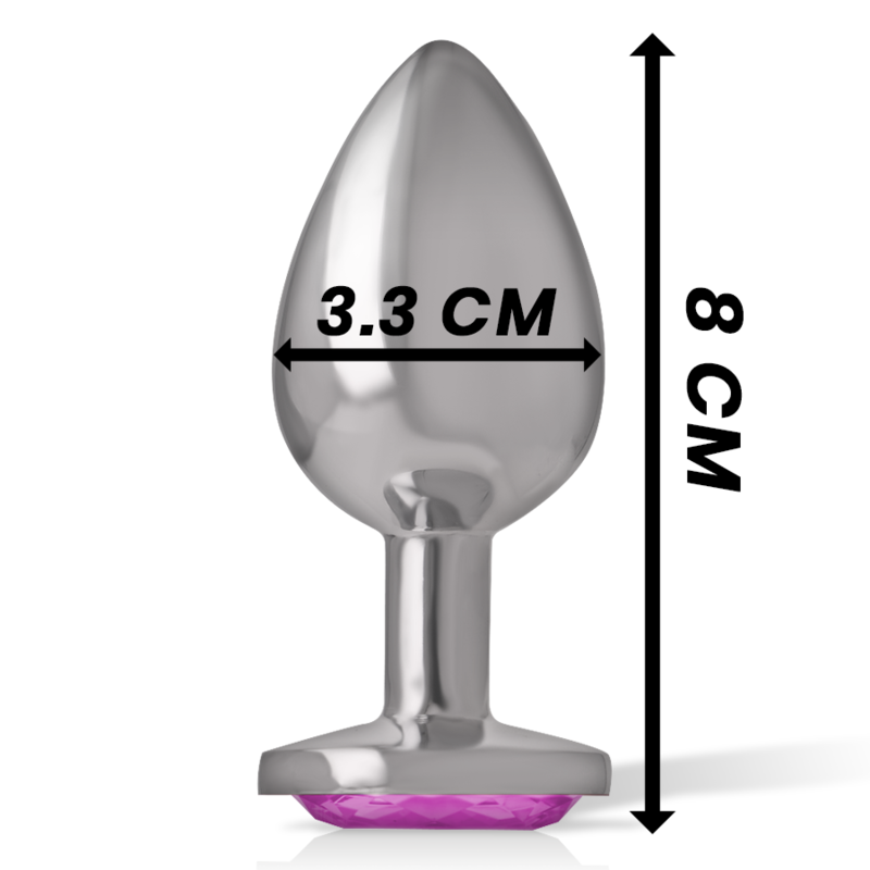 Intense Anal Toys Aluminum Metal Anal Plug With Crystal Size - 32