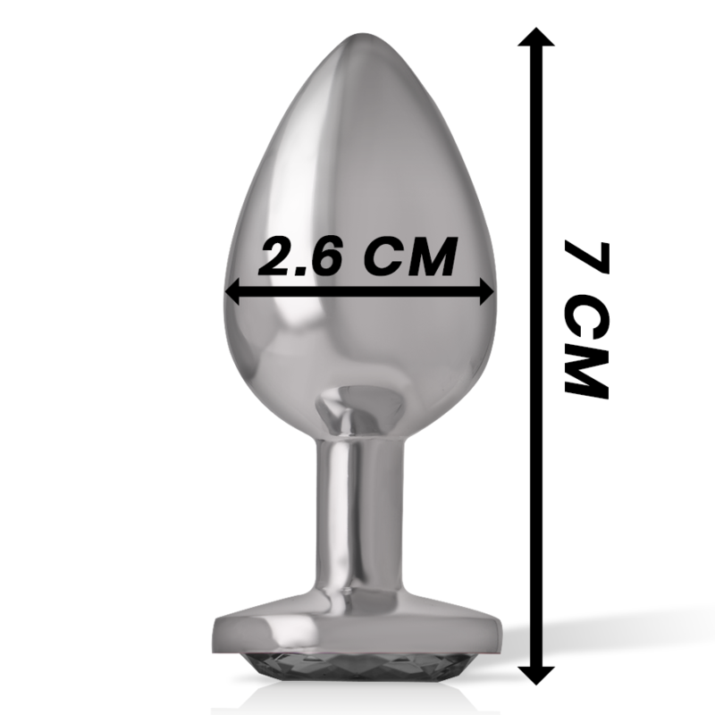 Intense Anal Toys Aluminum Metal Anal Plug With Crystal Size - 28