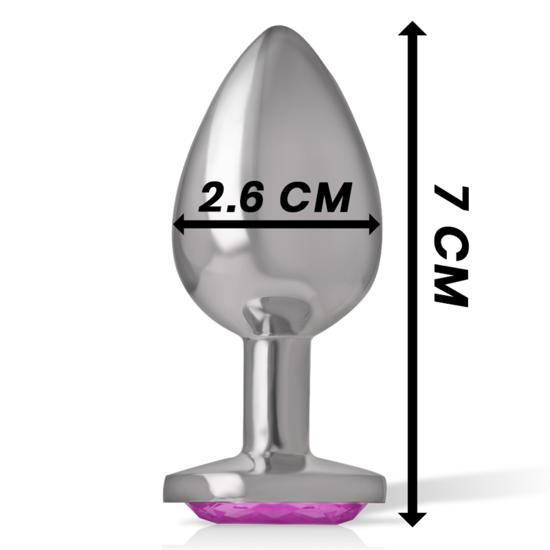 Intense Anal Toys Aluminum Metal Anal Plug With Crystal Size - 16