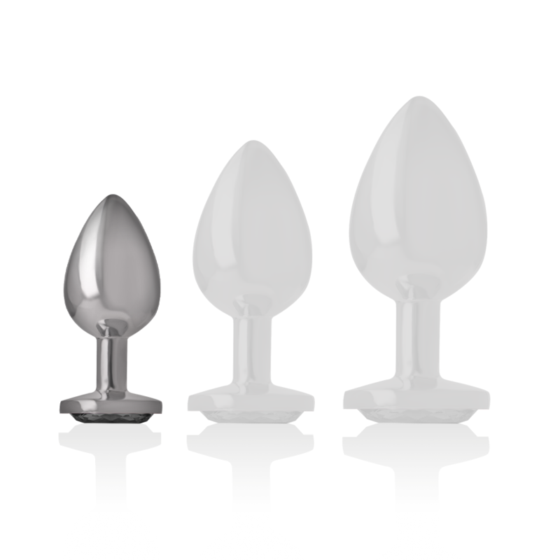 Intense Anal Toys Aluminum Metal Anal Plug With Crystal Size - 29