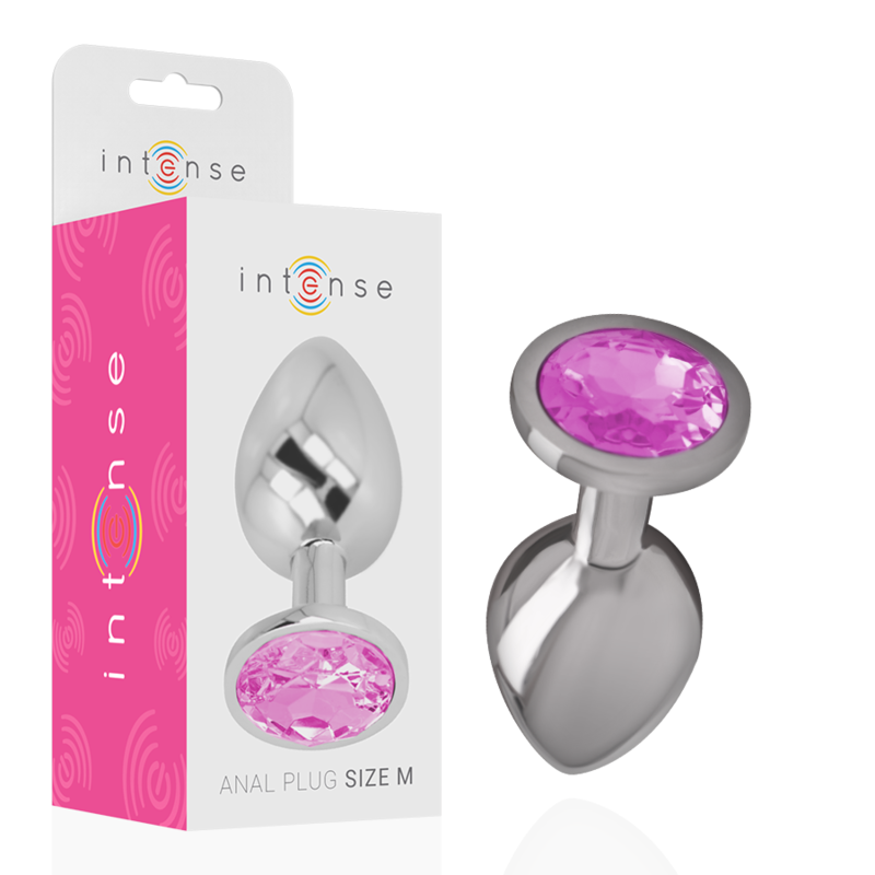 Intense Anal Toys Aluminum Metal Anal Plug With Crystal Size - 6