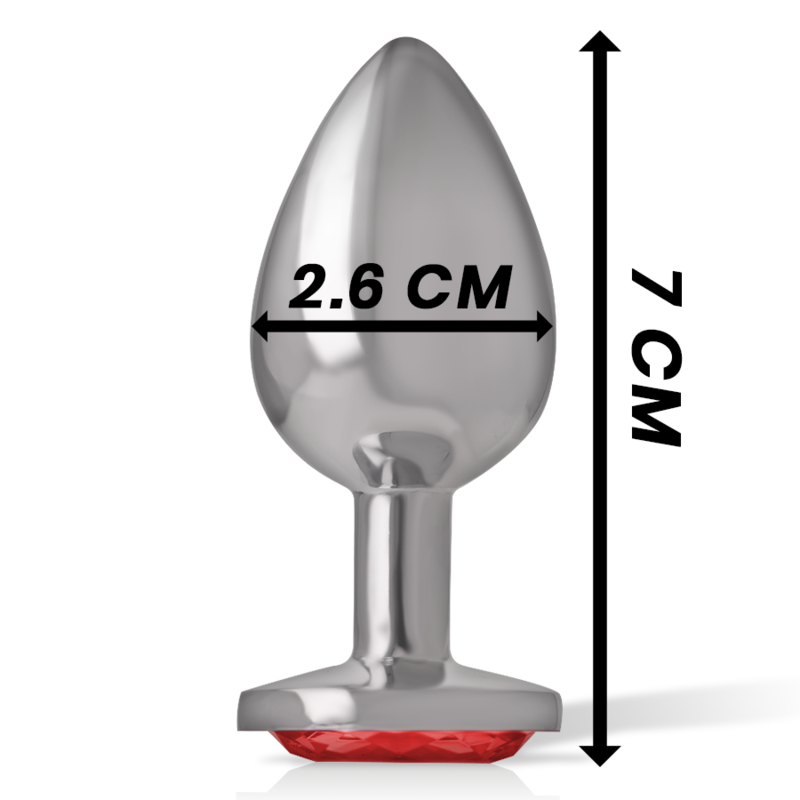 Intense Anal Toys Aluminum Metal Anal Plug With Crystal Size - 20