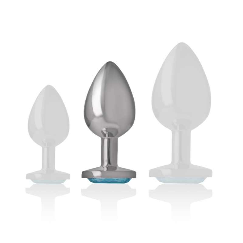 Intense Anal Toys Aluminum Metal Anal Plug With Glass Size - 7
