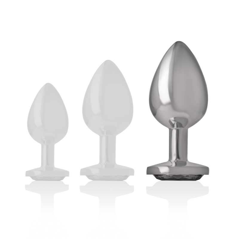 Intense Anal Toys Aluminum Metal Anal Plug With Glass Size - 15