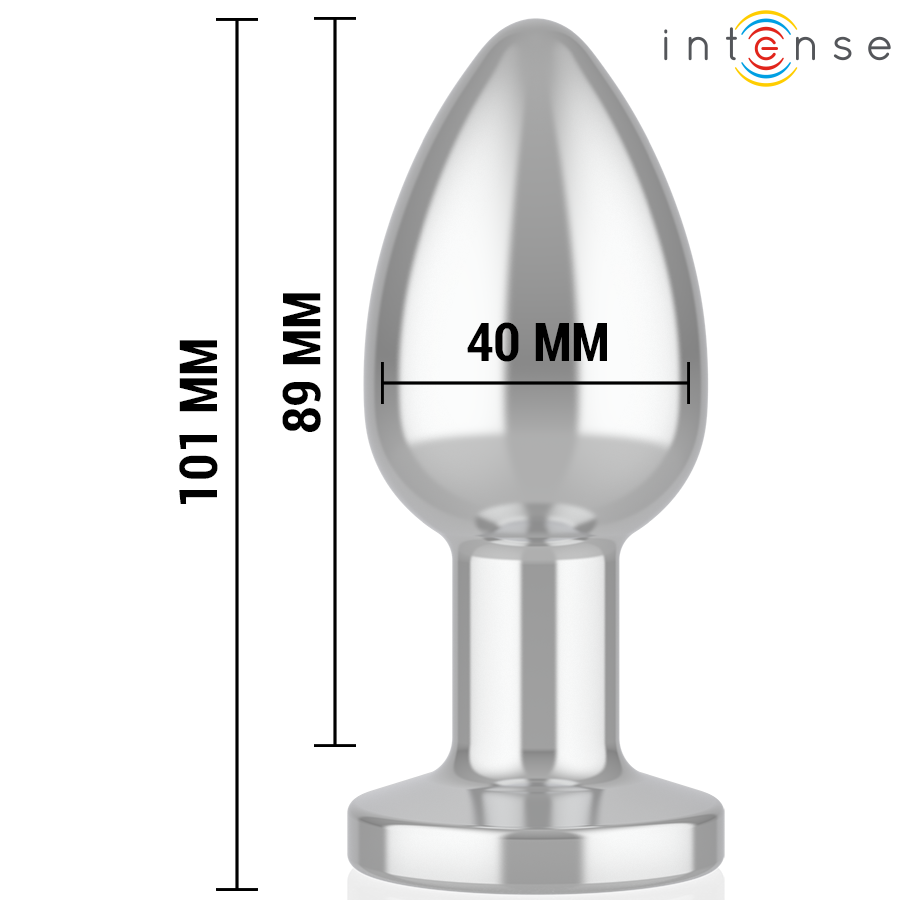 Intense Anal Toys Anal Plug 10 Vibrations Metal With Remote Control - 12