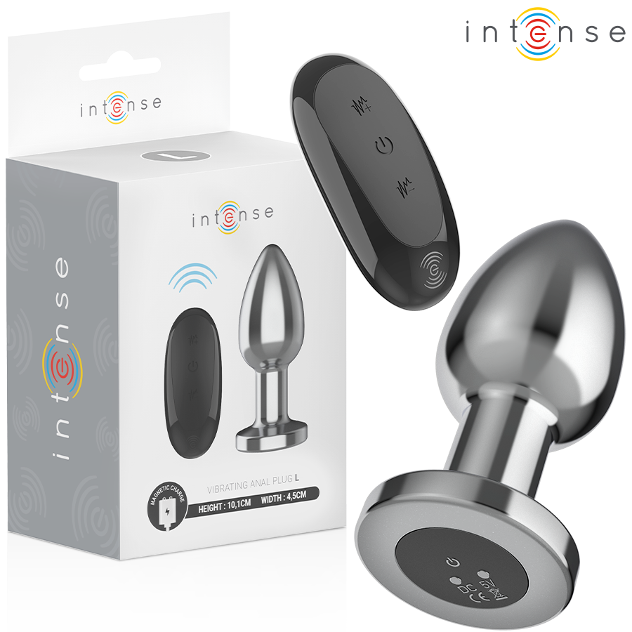 Intense Anal Toys Anal Plug 10 Vibrations Metal With Remote Control - 3