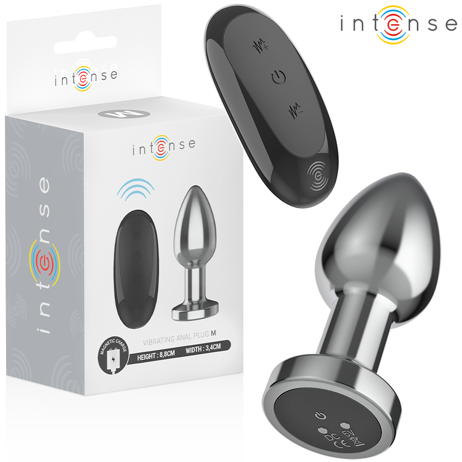 Intense Anal Toys Anal Plug 10 Vibrations Metal With Remote Control - 2