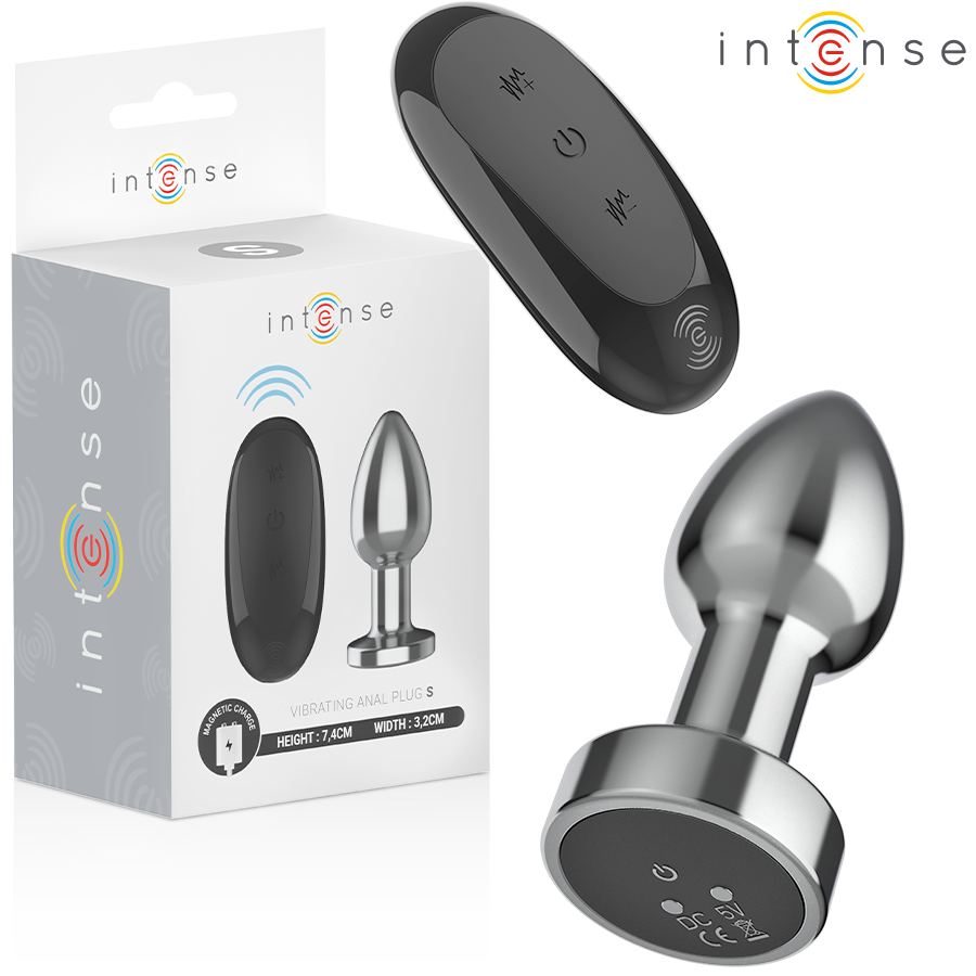 Intense Anal Toys Anal Plug 10 Vibrations Metal With Remote Control