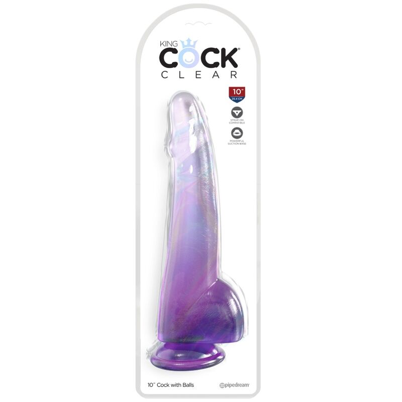 King Cock Clear Dildo With Testicles - 4