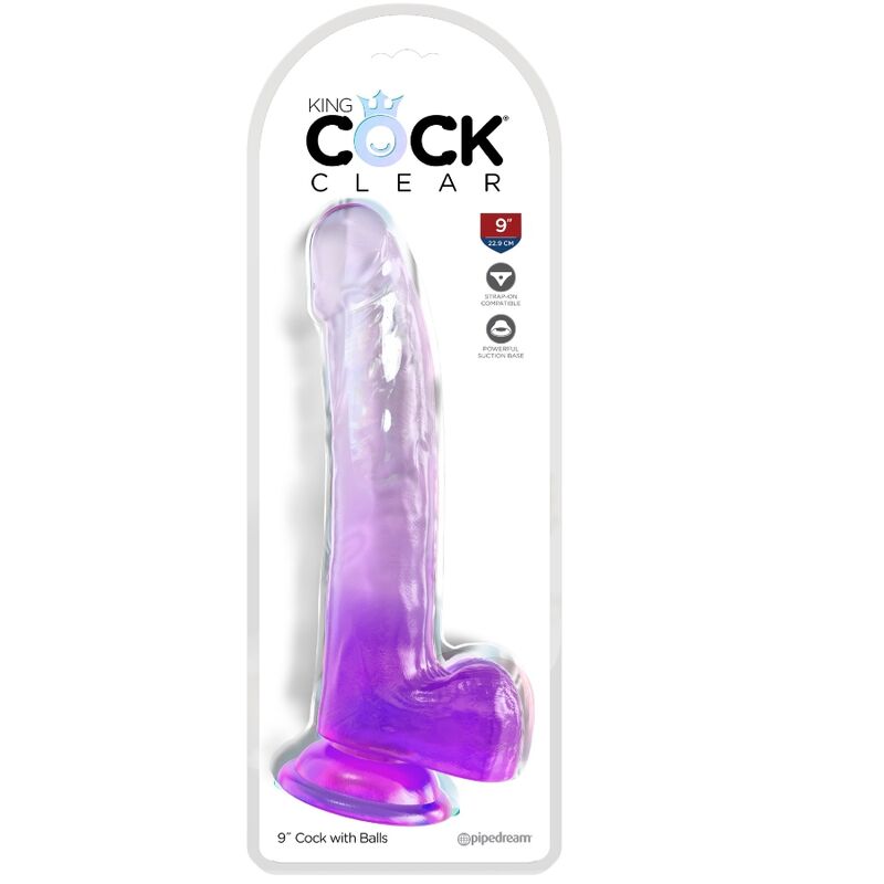 King Cock Clear Dildo With Testicles - 5