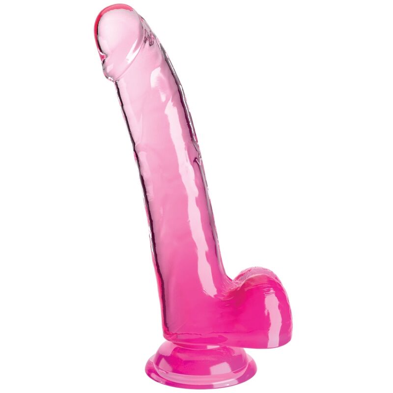 King Cock Clear Dildo With Testicles - 3