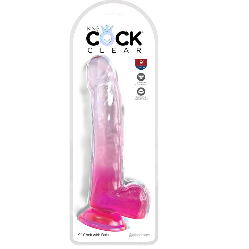 King Cock Clear Dildo With Testicles - 6