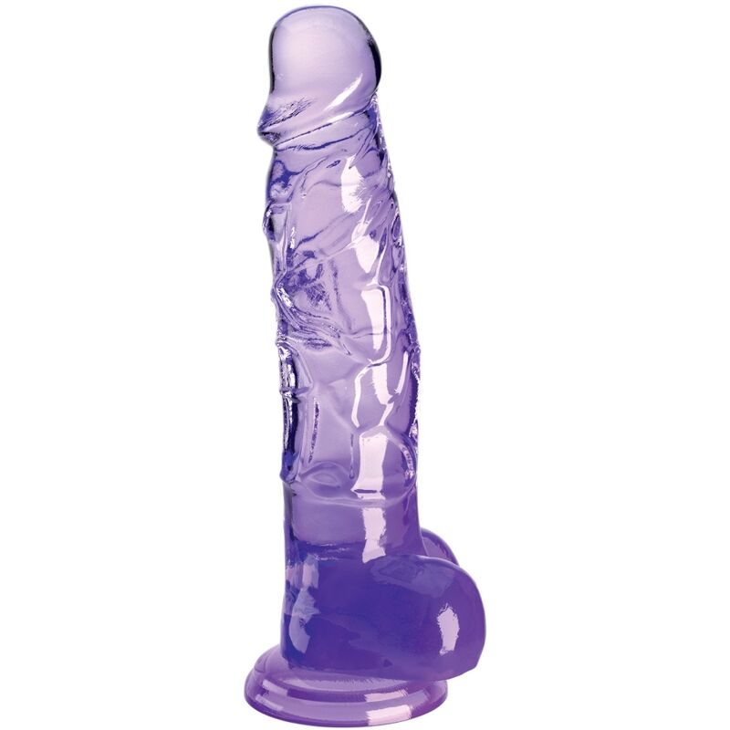King Cock Clear Realistic Penis With Balls - 4