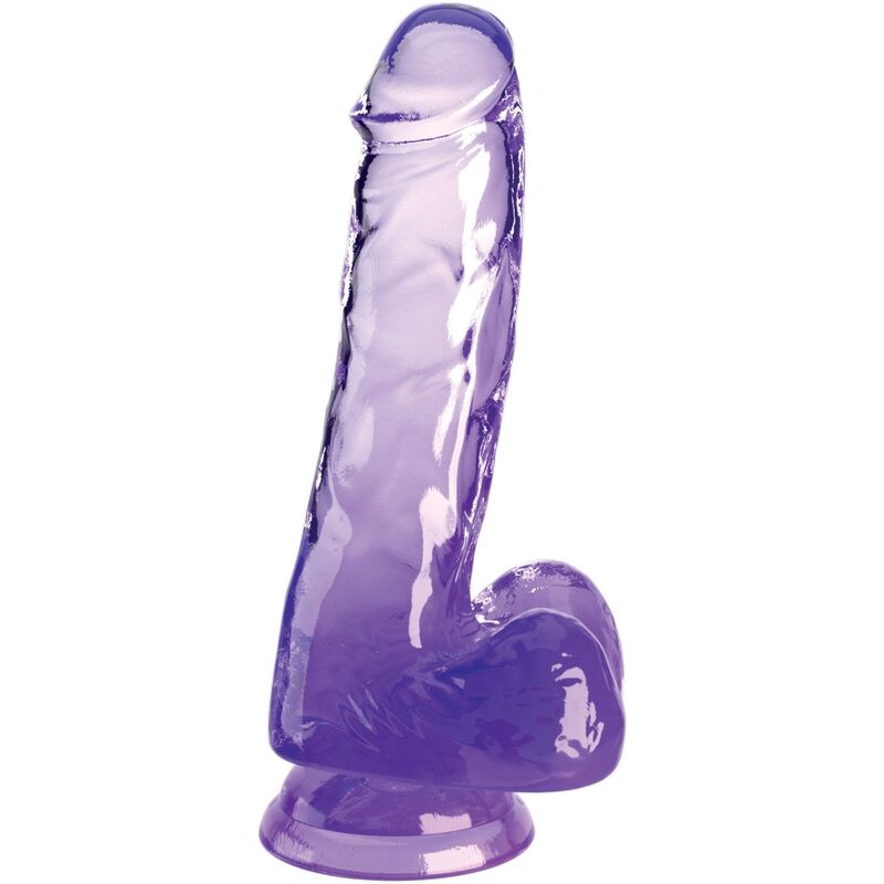 King Cock Clear Realistic Penis With Balls