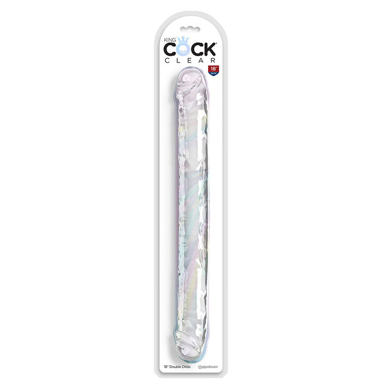 King Cock Double Trouble Double Dildo Clear - 8