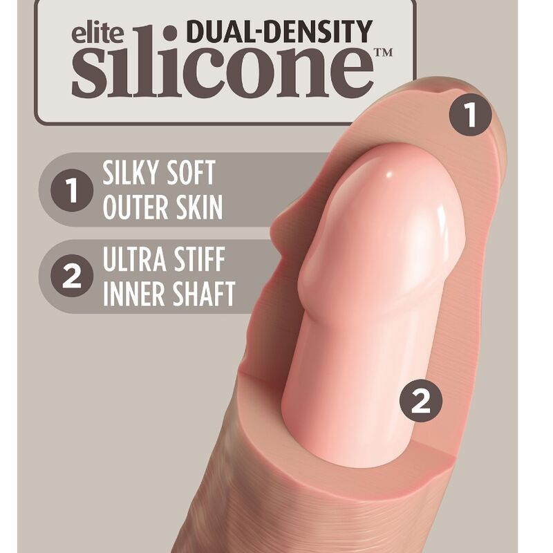 King Cock Elite Realistic Silicone Dildo - 12