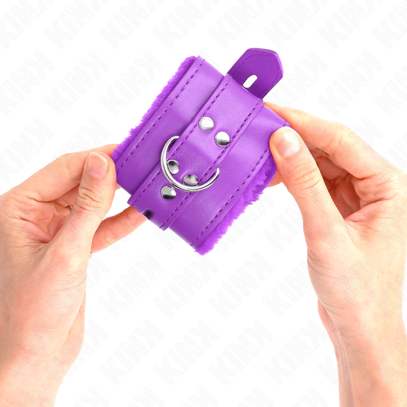 Wrist Fur Lined Wrist Restraints With Square Holes And Belt Adjustable 17 X - 7