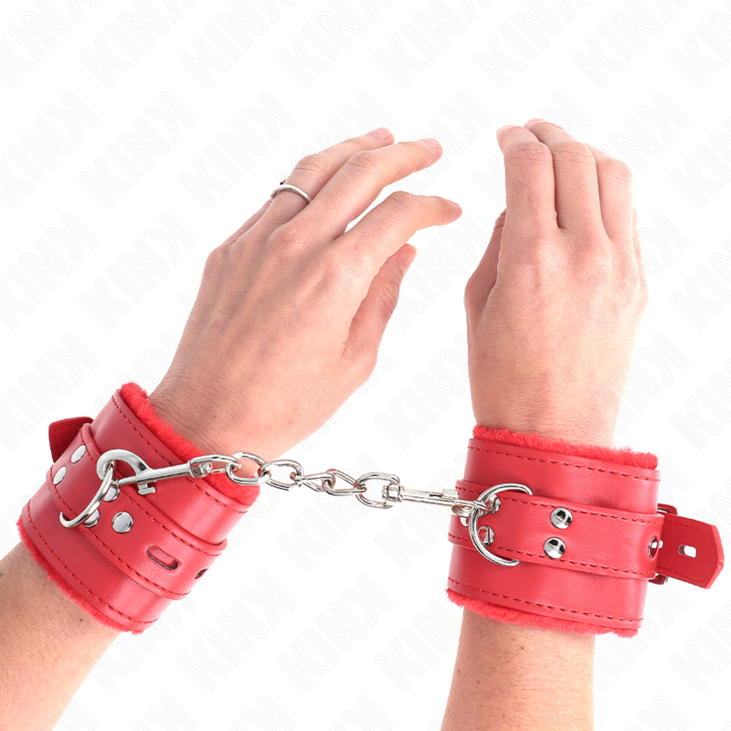 Wrist Fur Lined Wrist Restraints With Square Holes And Belt Adjustable 17 X - 4