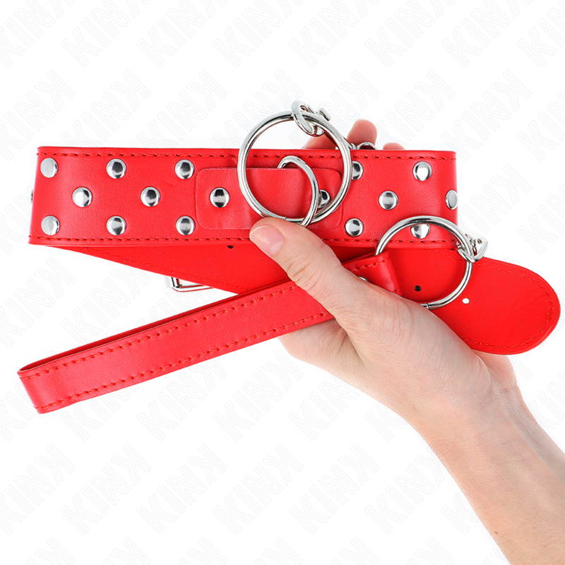 Ring Rivet Strap Necklace With Belt Adjustable 36 X - 4