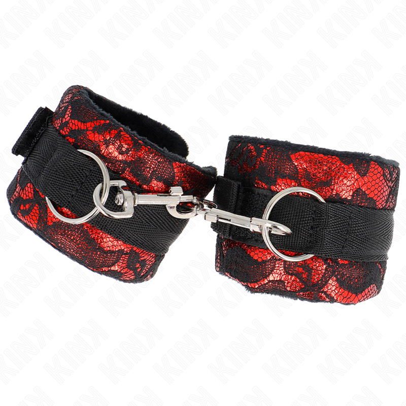 Wrist Short Velvet Lace Wrist Restraints And Nylon Bind - 7