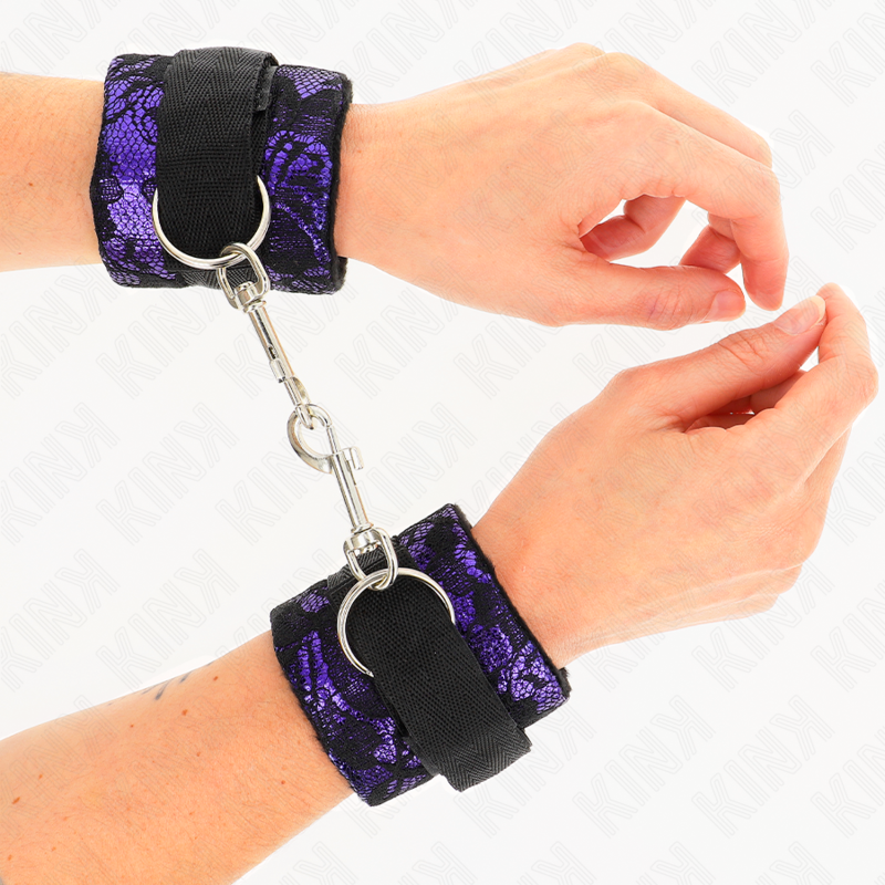 Wrist Short Velvet Lace Wrist Restraints And Nylon Bind