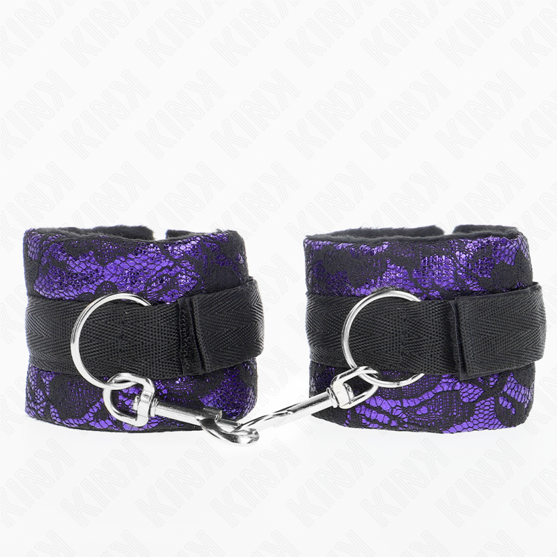 Wrist Short Velvet Lace Wrist Restraints And Nylon Bind - 3