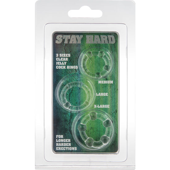 Seven Creations Of Three Transparent Penis Rings Set - 2