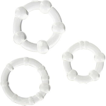 Seven Creations Of Three Transparent Penis Rings Set