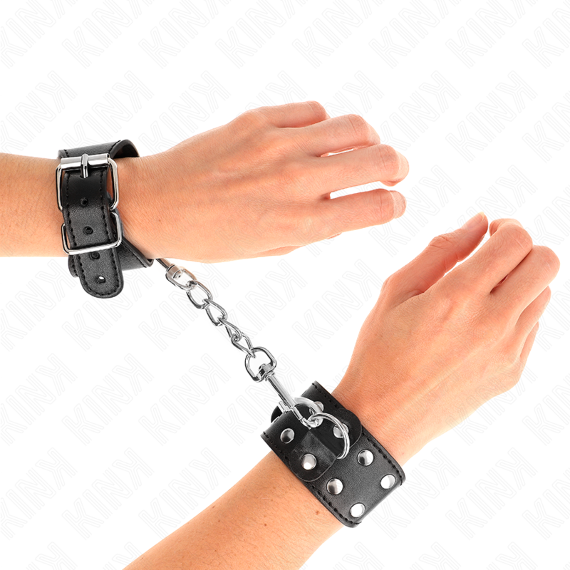 Restraint Wristbands With Double Of Adjustable Studs - 2