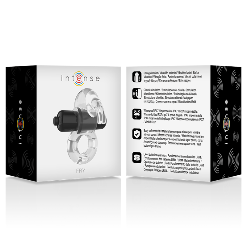 Intense For Him Fry Transparent Vibrating Ring - 5