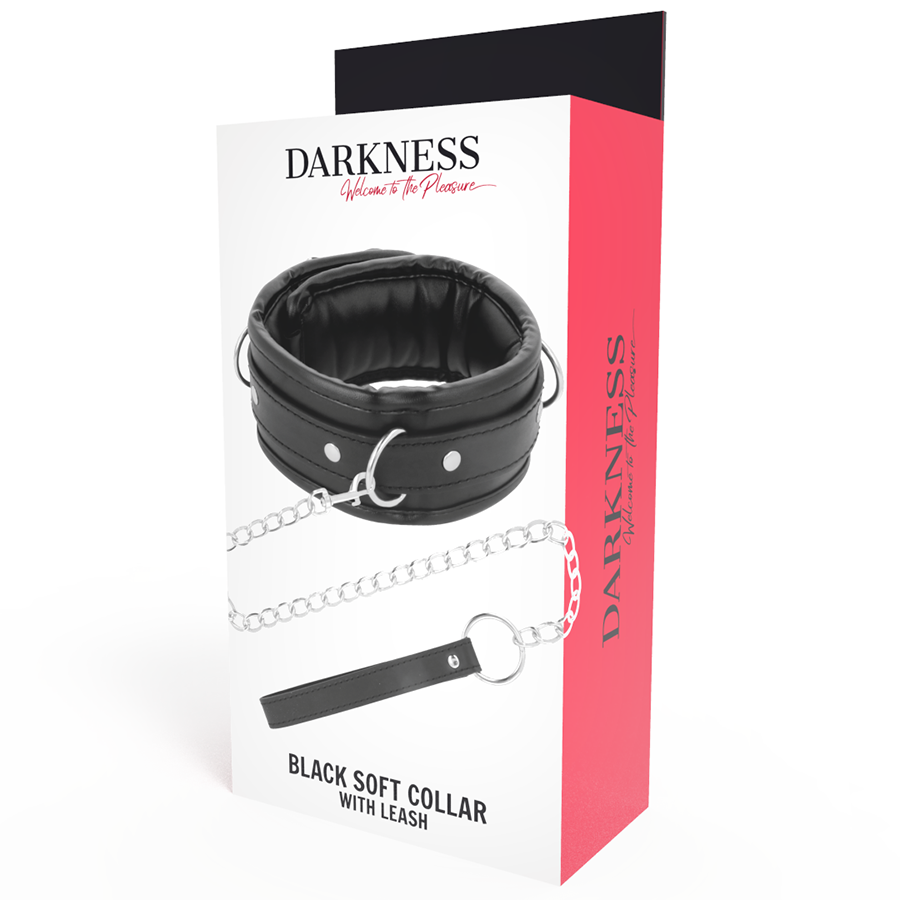 Darkness Bondage Soft Leather Necklace With Chain - 5