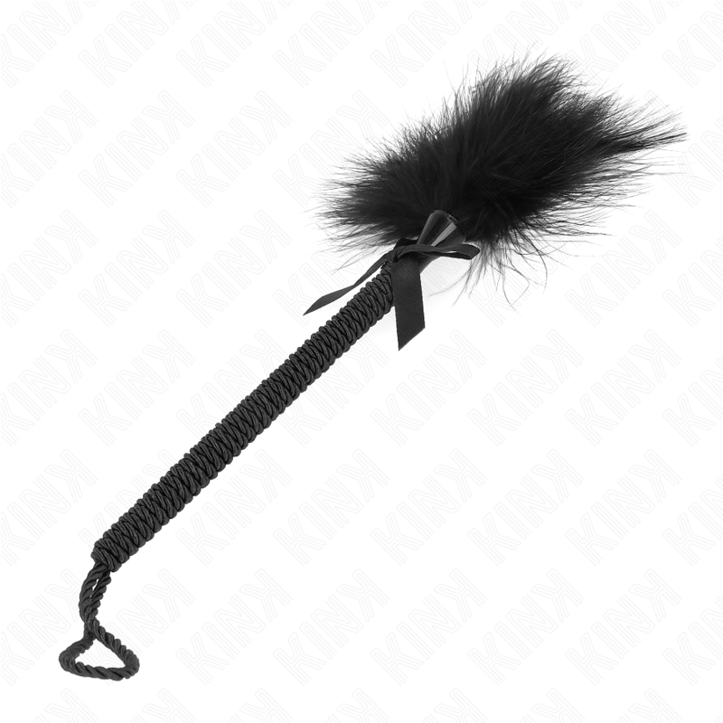 Impact Touch Nylon Rope Wand With Tickle Feathers And Bow 25 Cm - 4