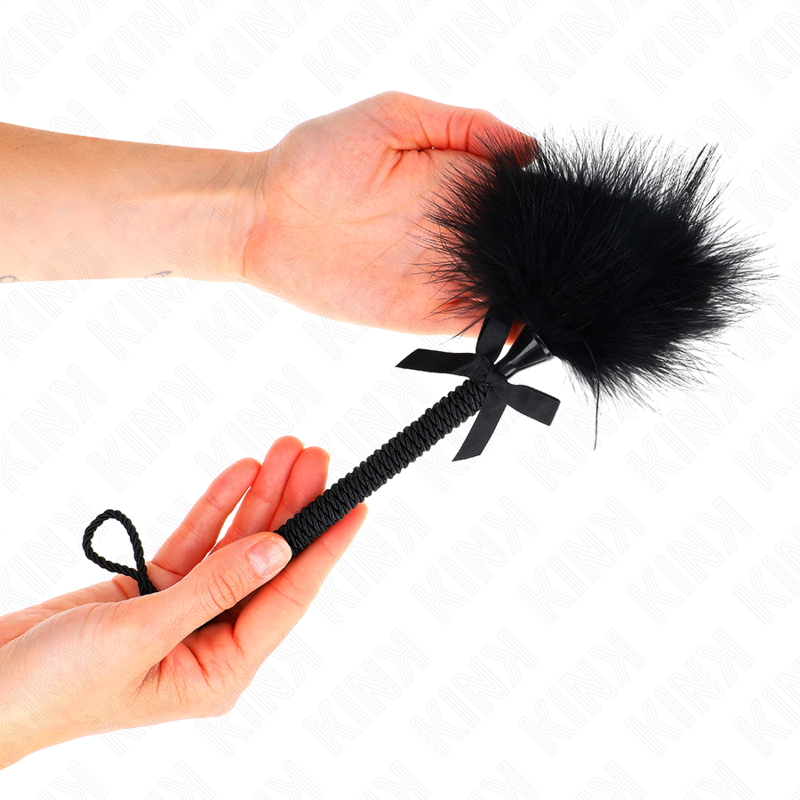 Impact Touch Nylon Rope Wand With Tickle Feathers And Bow 25 Cm - 3