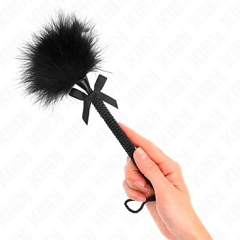 Impact Touch Nylon Rope Wand With Tickle Feathers And Bow 25 Cm