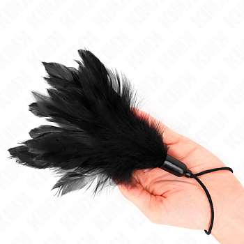Impact Touch Tickle Feathers With Rope Handle Plastic Base 15 Cm