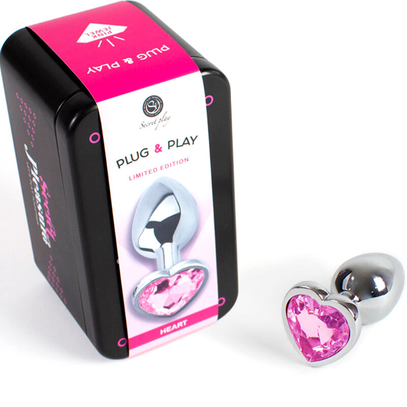 Secretplay Toys Metal Butt Plug Heart Small Size - 6
