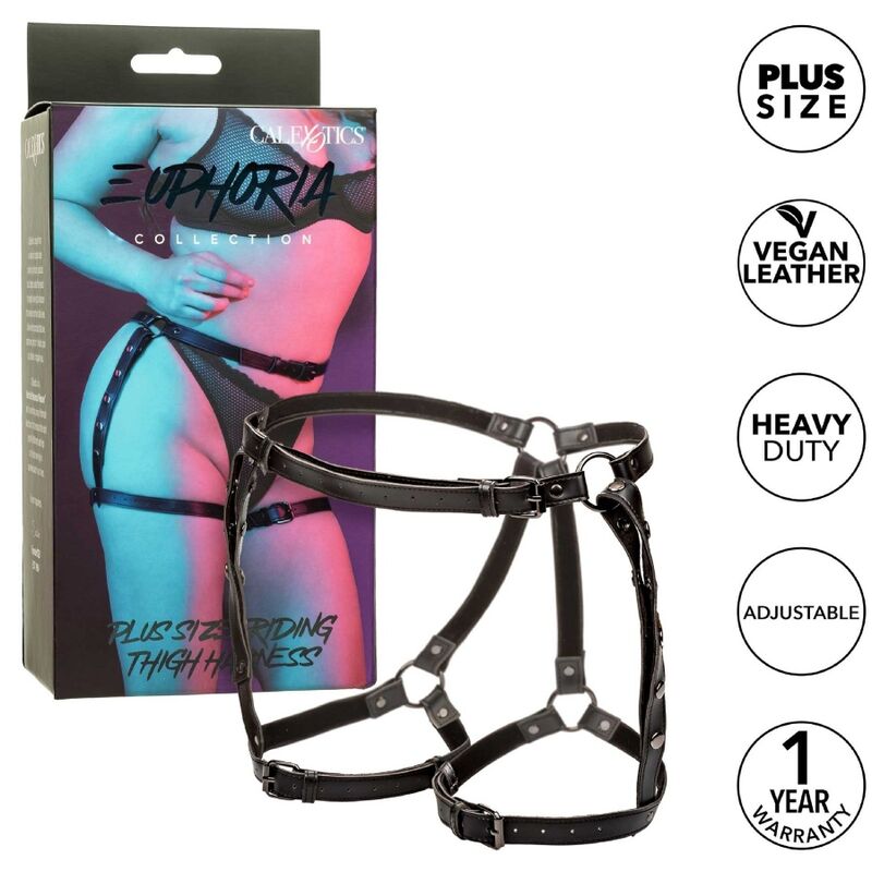 Calexotics Euphoria Plus Size Riding Thigh Harness - 3