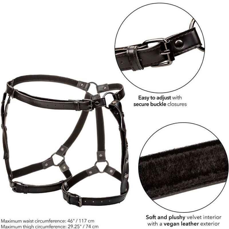 Calexotics Euphoria Plus Size Riding Thigh Harness - 5