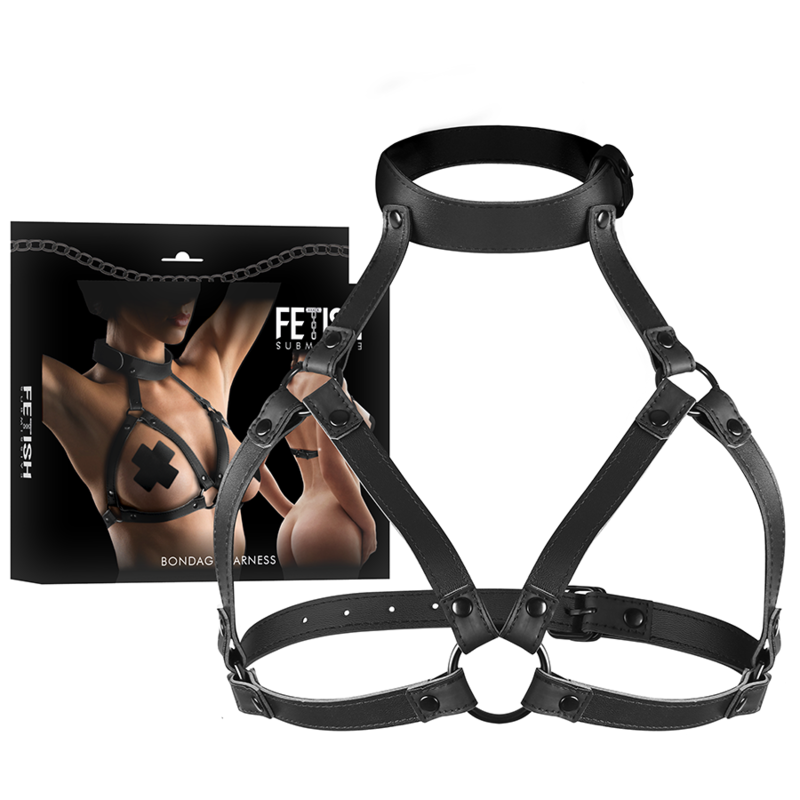 Fetish Submissive Bondage Adjustable Chest Harness - 2