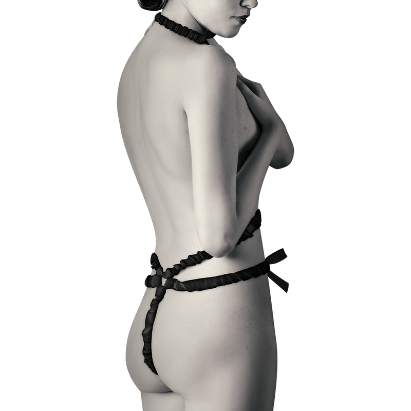 Coquette Chic Desire Elastic Harness Set And Nipple Covers - 3